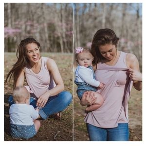 Lot of 5 Latched Mama petal front nursing tanks